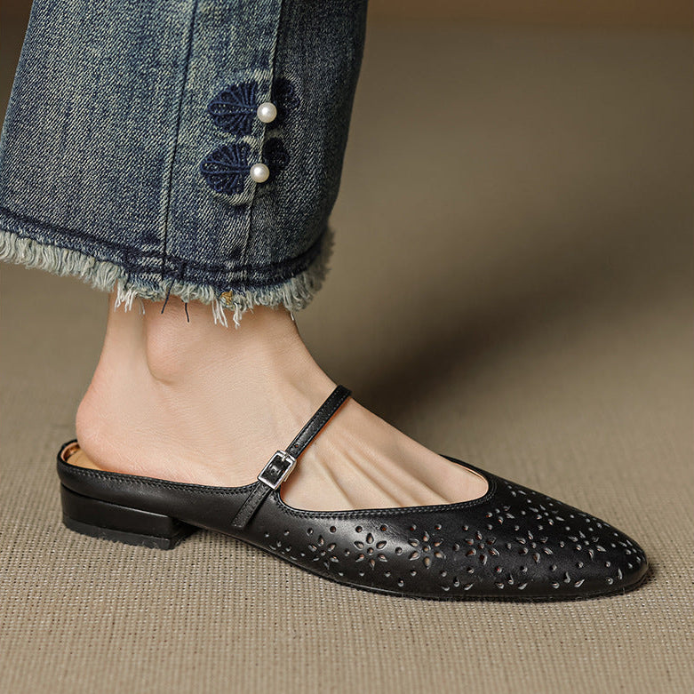 Orissa Genuine Leather Mary Jane Mules