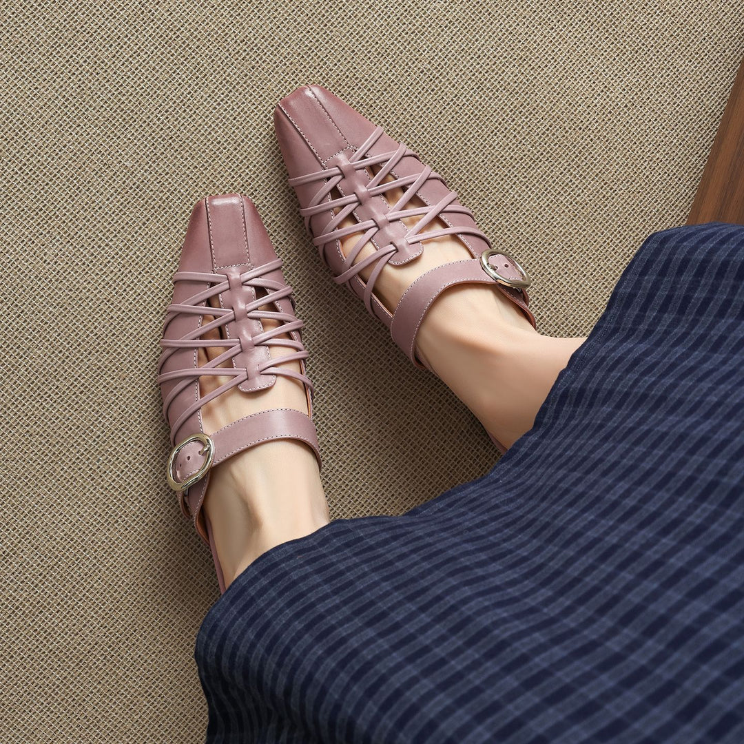 Meira Genuine Leather Mules