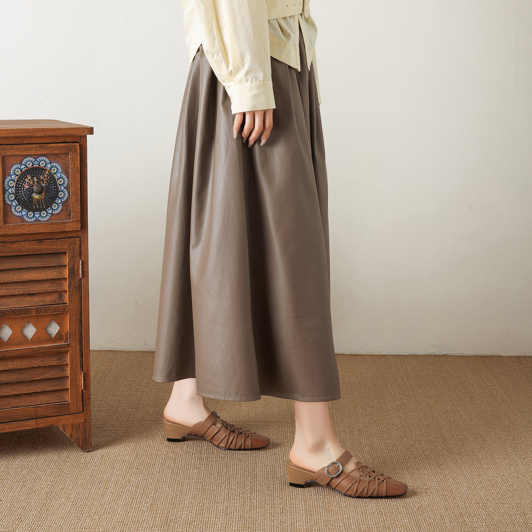 Meira Genuine Leather Mules
