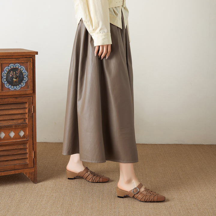 Meira Genuine Leather Mules