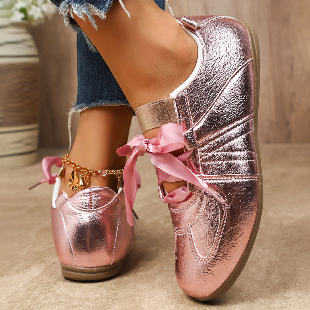 Delya Metallic Leather Shoes