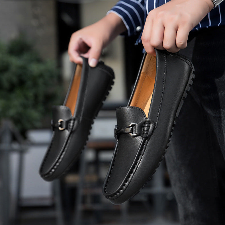 Breco Genuine Leather Moccasin Loafers