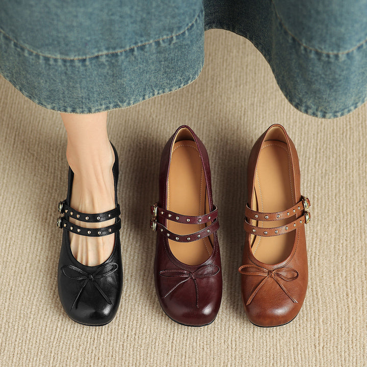 Gilda Genuine Leather Mary Jane Heels