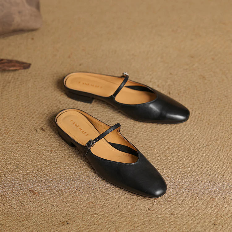 Julea Genuine Leather Mary Jane Mules