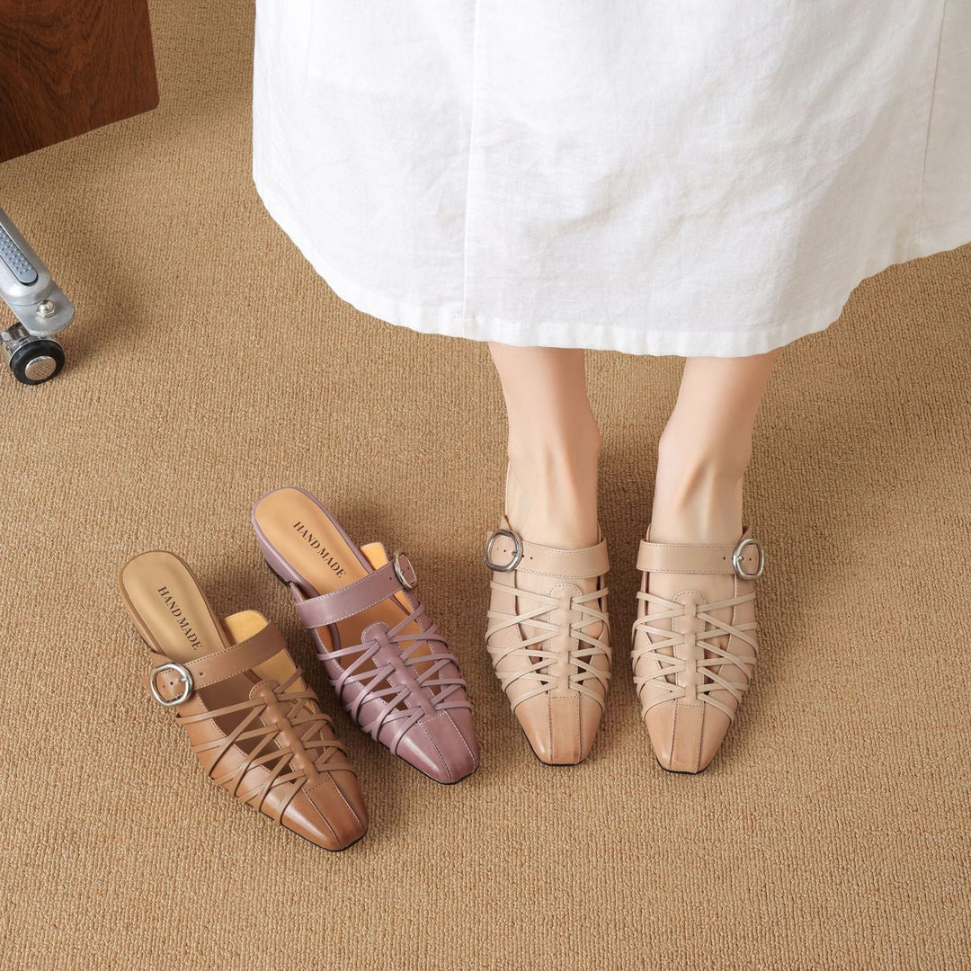 Meira Genuine Leather Mules