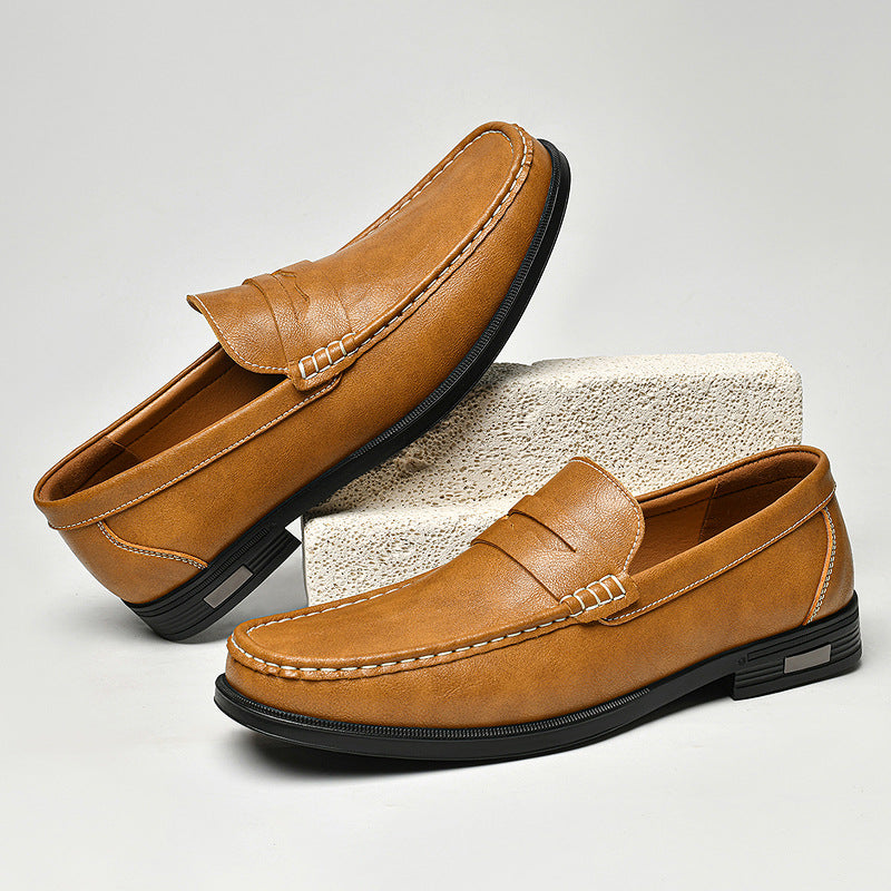 Elvor Cowhide Leather Penny Loafers
