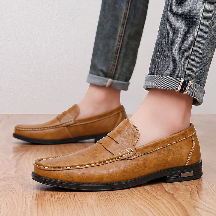 Elvor Cowhide Leather Penny Loafers