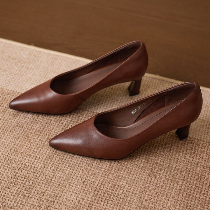 Adely Genuine Leather Pointed Heels