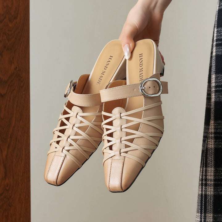 Meira Genuine Leather Mules