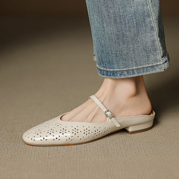 Orissa Genuine Leather Mary Jane Mules