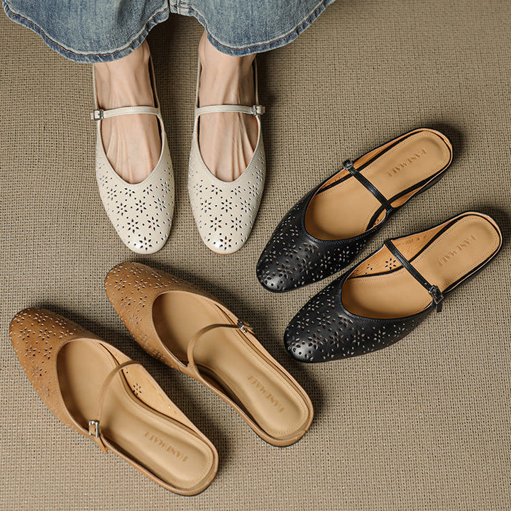 Orissa Genuine Leather Mary Jane Mules