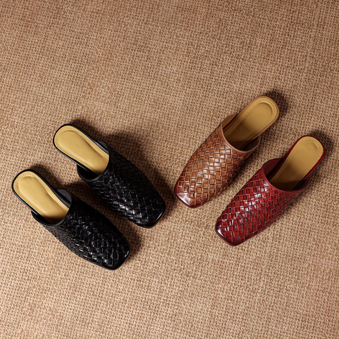 Nevia Genuine Leather Mules
