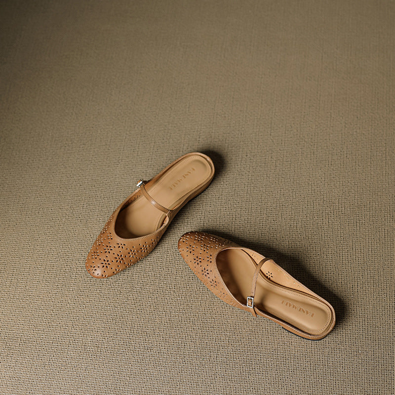 Orissa Genuine Leather Mary Jane Mules