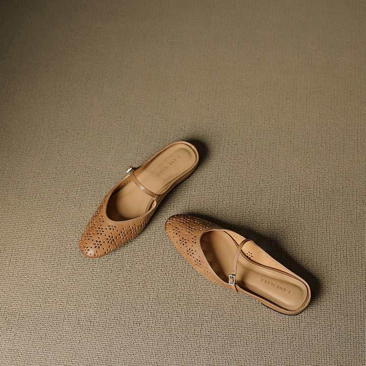 Orissa Genuine Leather Mary Jane Mules