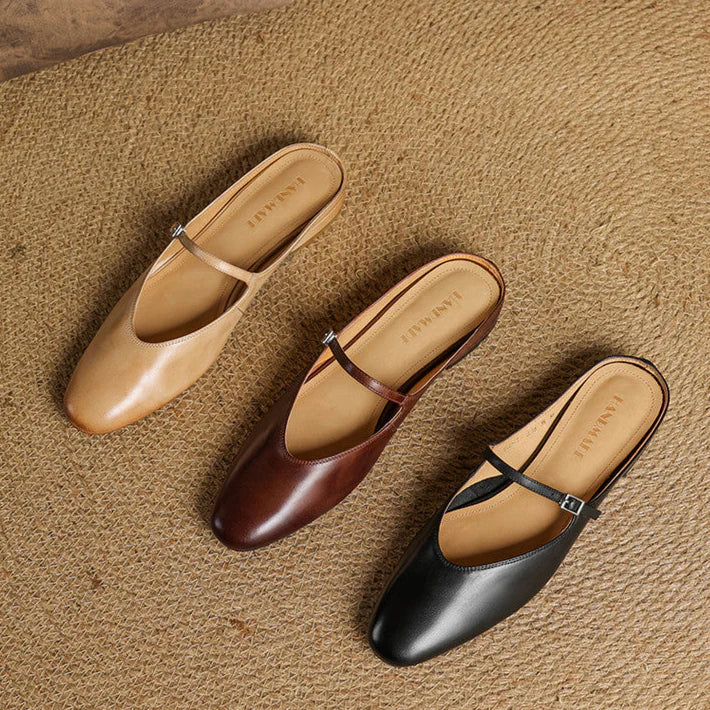 Julea Genuine Leather Mary Jane Mules