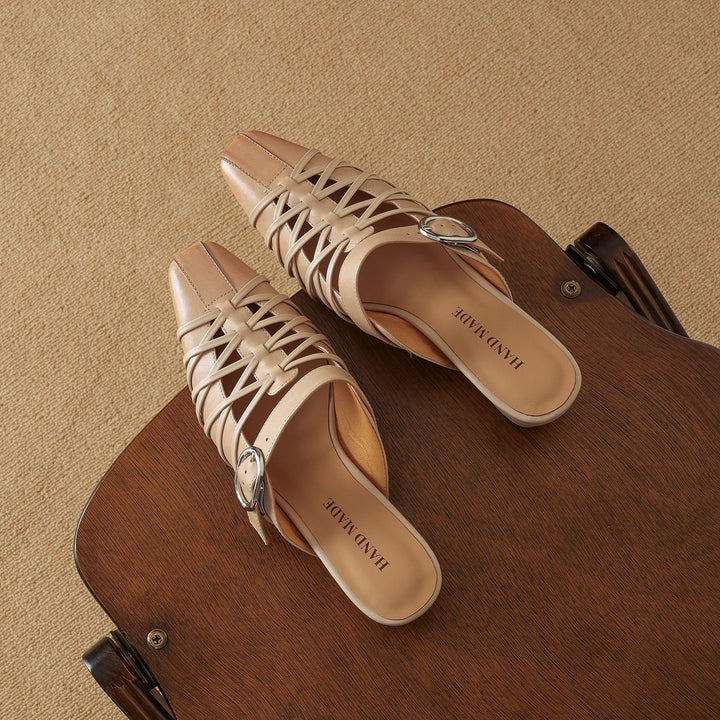 Meira Genuine Leather Mules