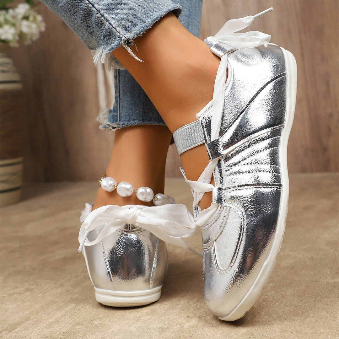 Delya Metallic Leather Shoes
