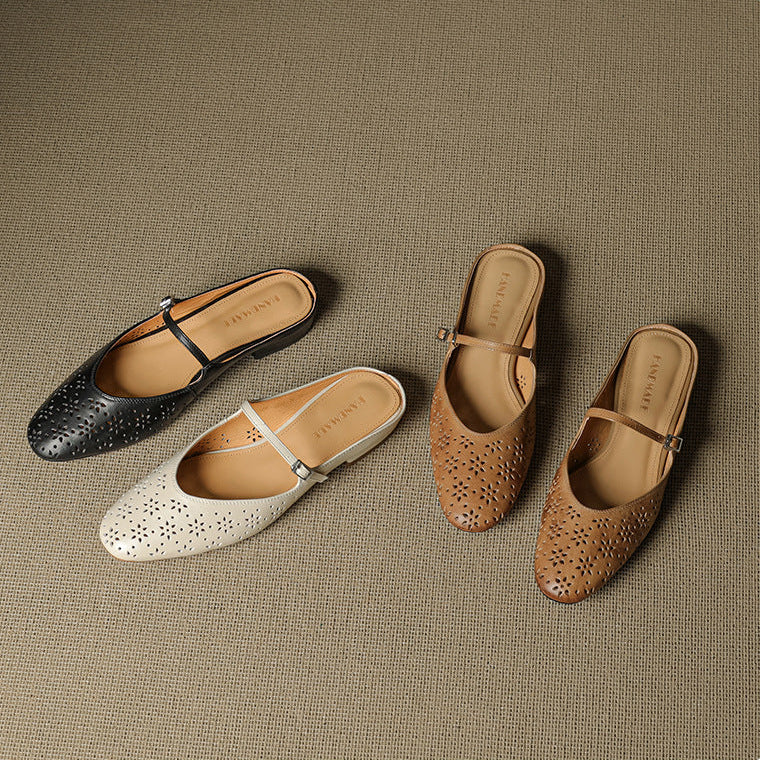 Orissa Genuine Leather Mary Jane Mules