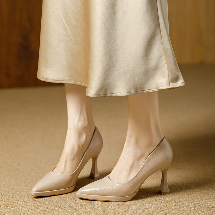 Marla Glossy Leather Platform Heels