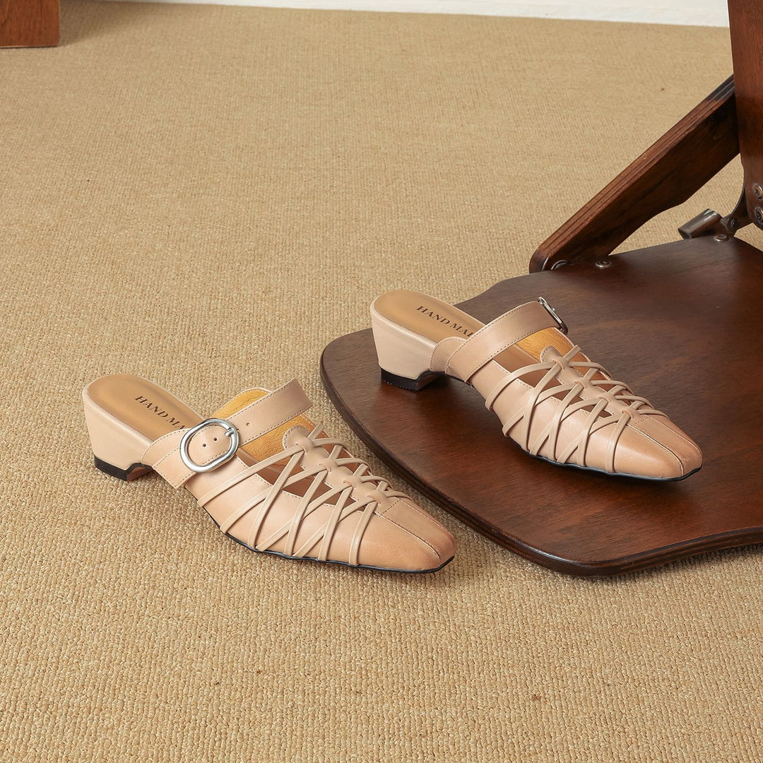 Meira Genuine Leather Mules