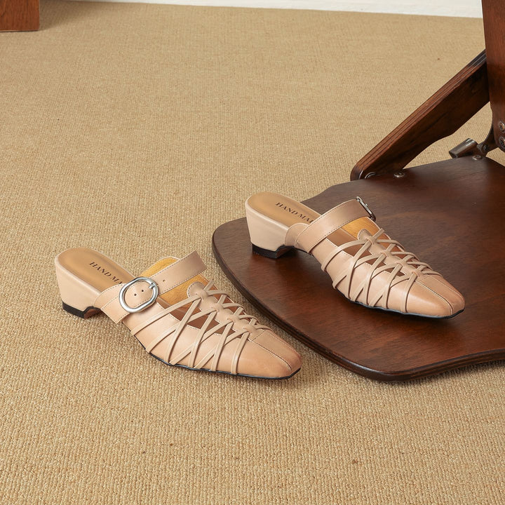 Meira Genuine Leather Mules