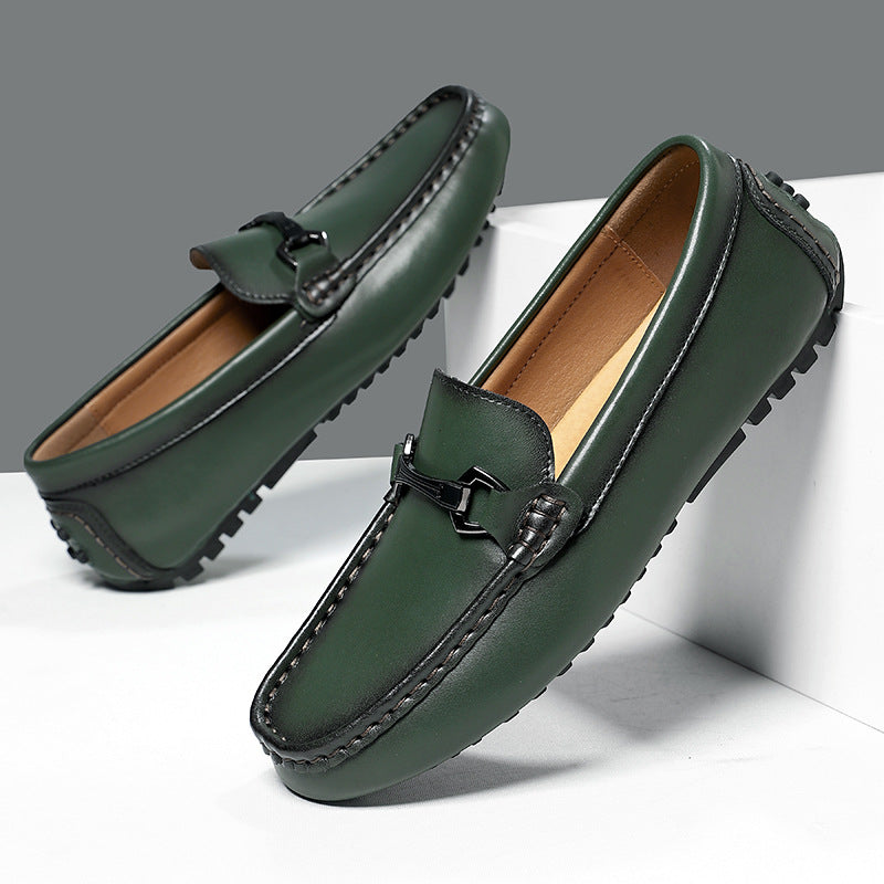 Breco Genuine Leather Moccasin Loafers