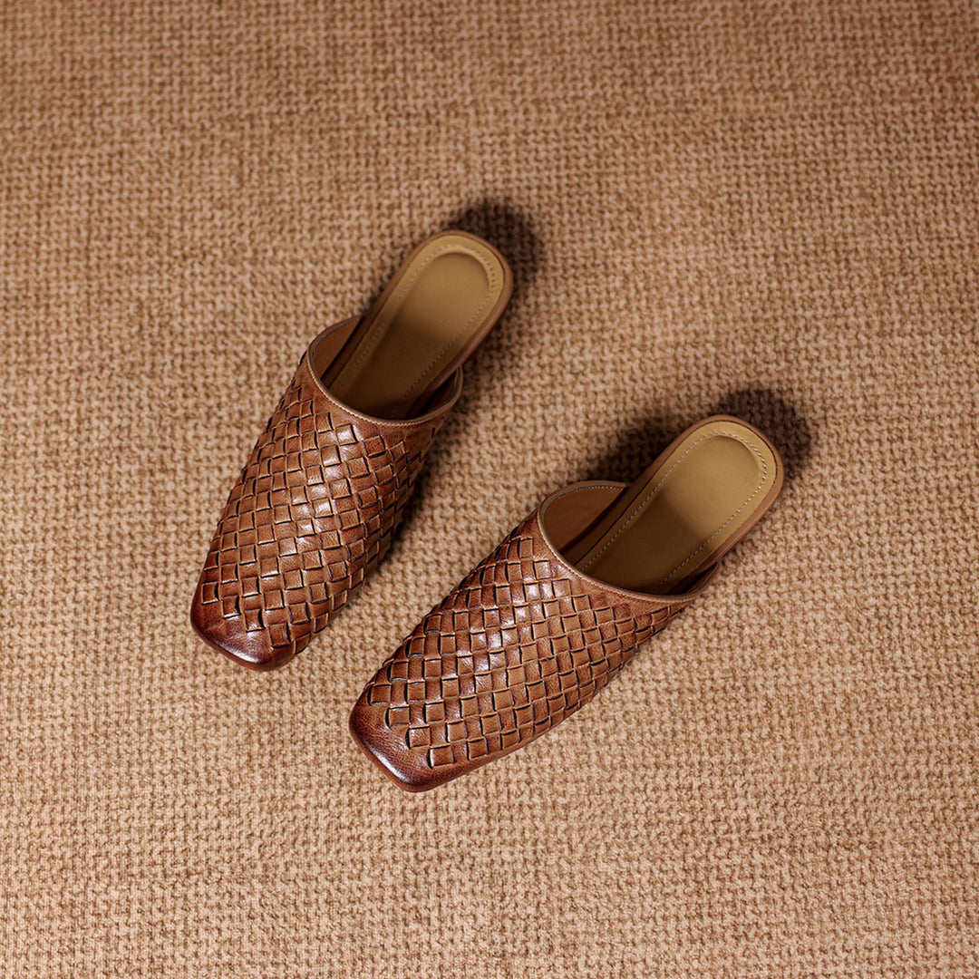 Nevia Genuine Leather Mules
