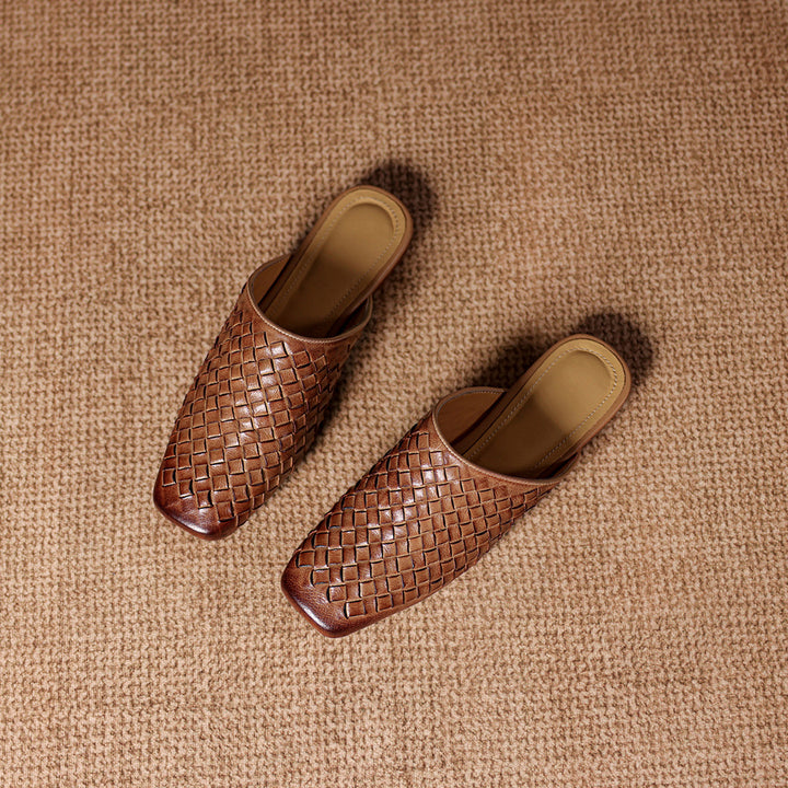 Nevia Genuine Leather Mules