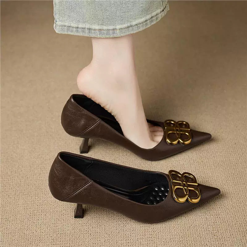 Loran Leather Heels