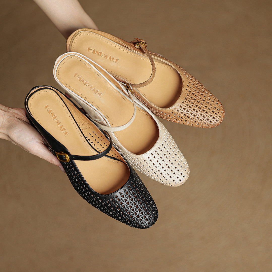 Arlen Genuine Leather Mary Jane Mules