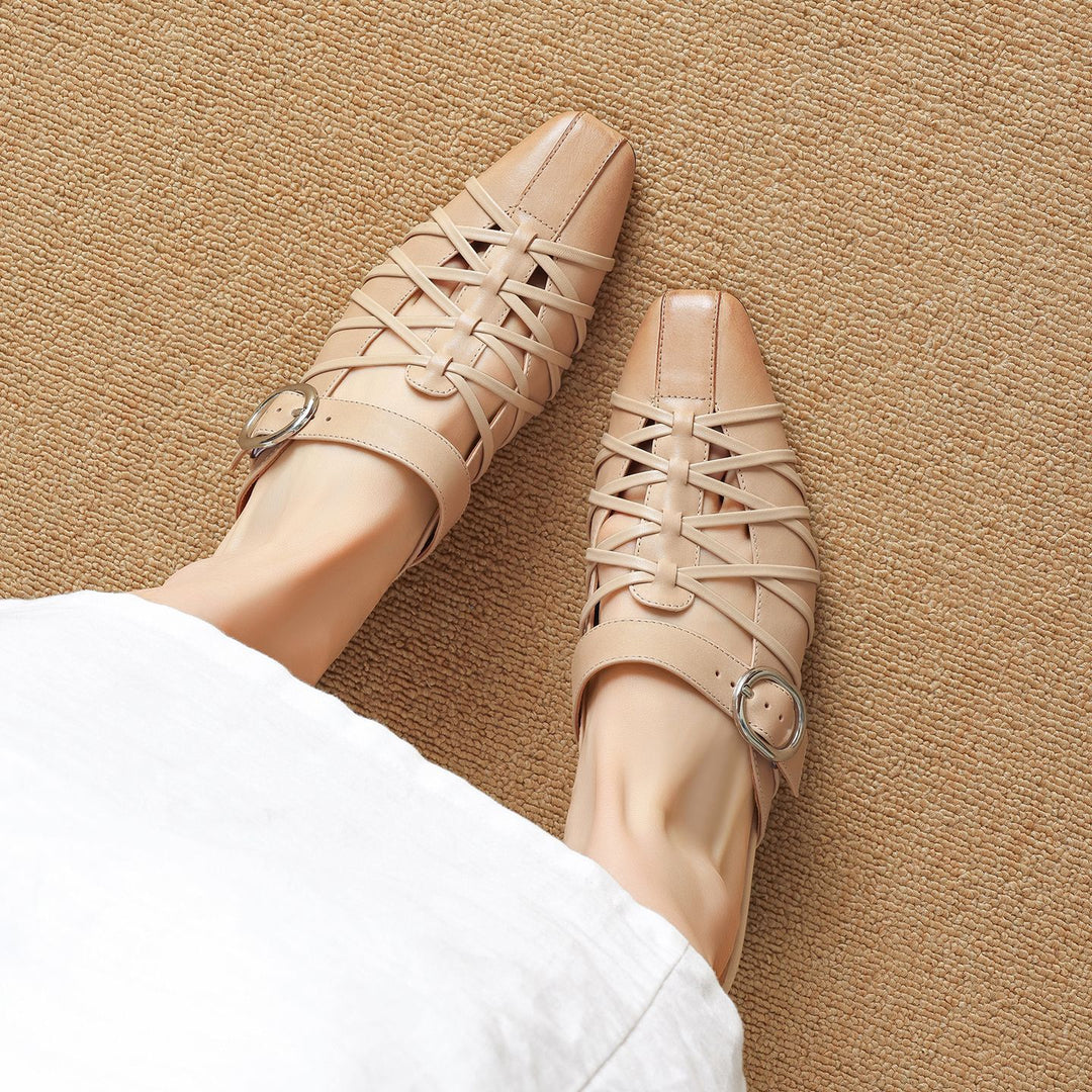 Meira Genuine Leather Mules
