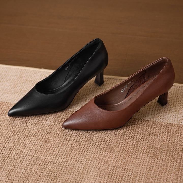 Adely Genuine Leather Pointed Heels