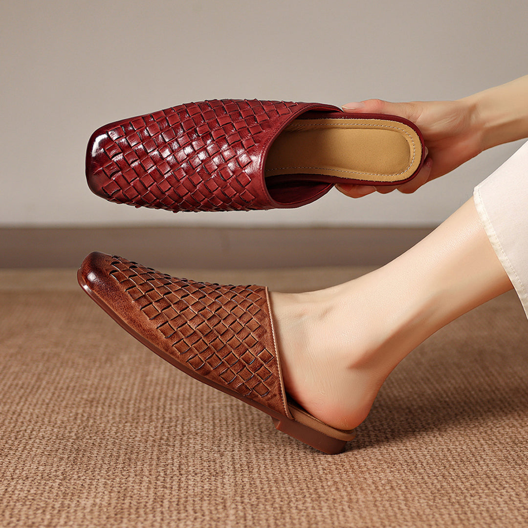 Nevia Genuine Leather Mules