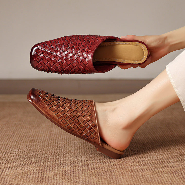 Nevia Genuine Leather Mules