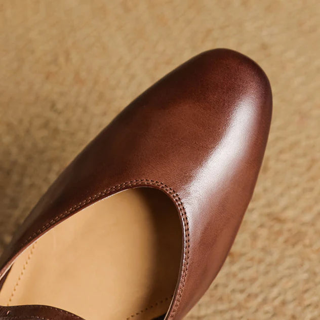 Julea Genuine Leather Mary Jane Mules