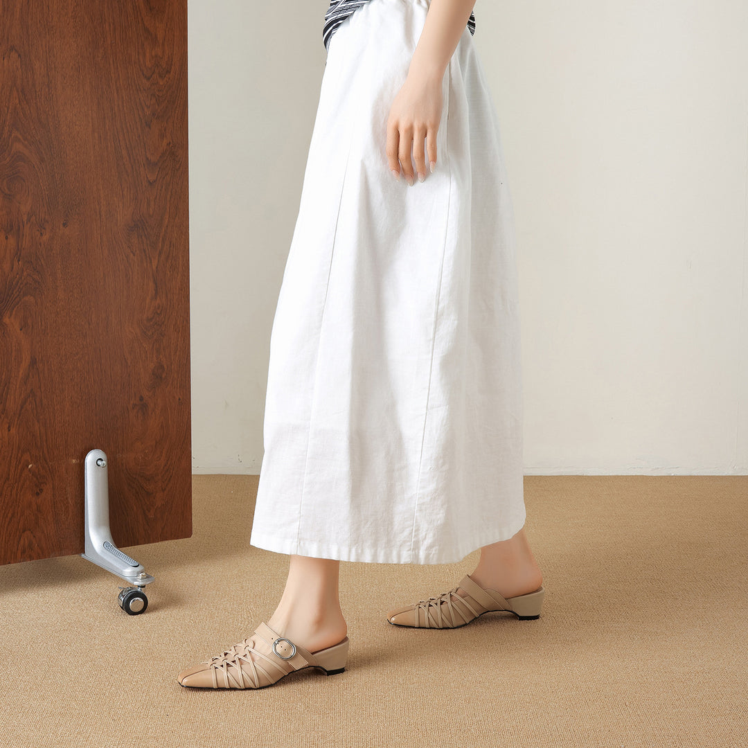 Meira Genuine Leather Mules