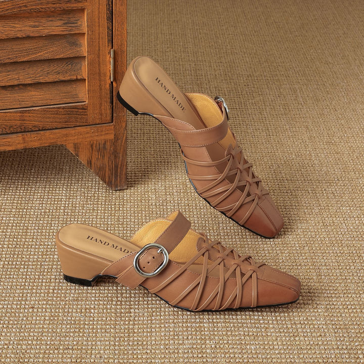 Meira Genuine Leather Mules