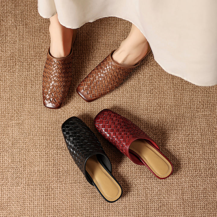 Nevia Genuine Leather Mules