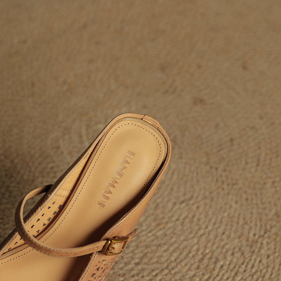Arlen Genuine Leather Mary Jane Mules