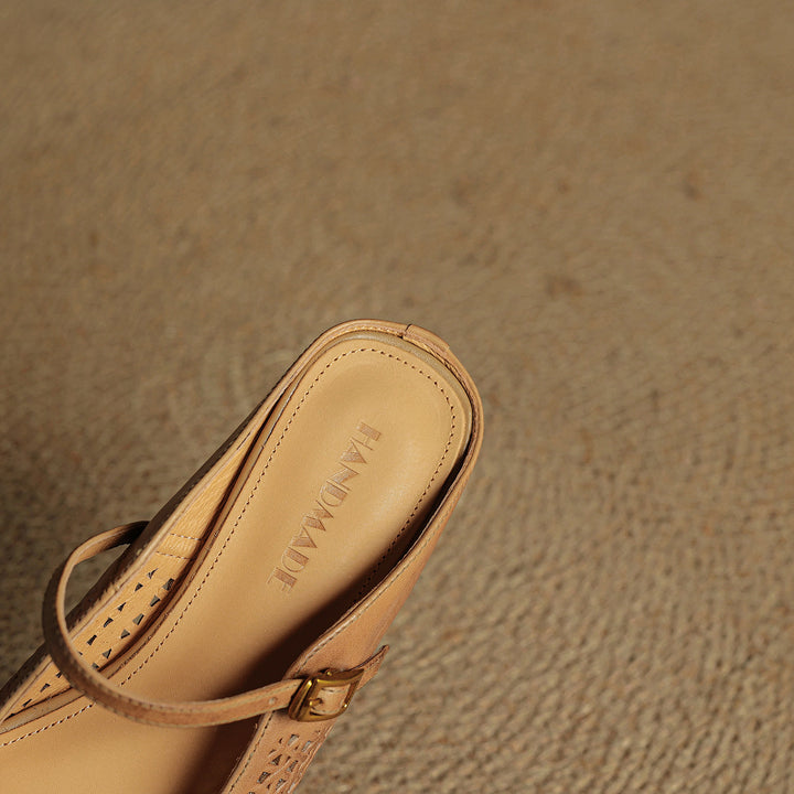 Arlen Genuine Leather Mary Jane Mules