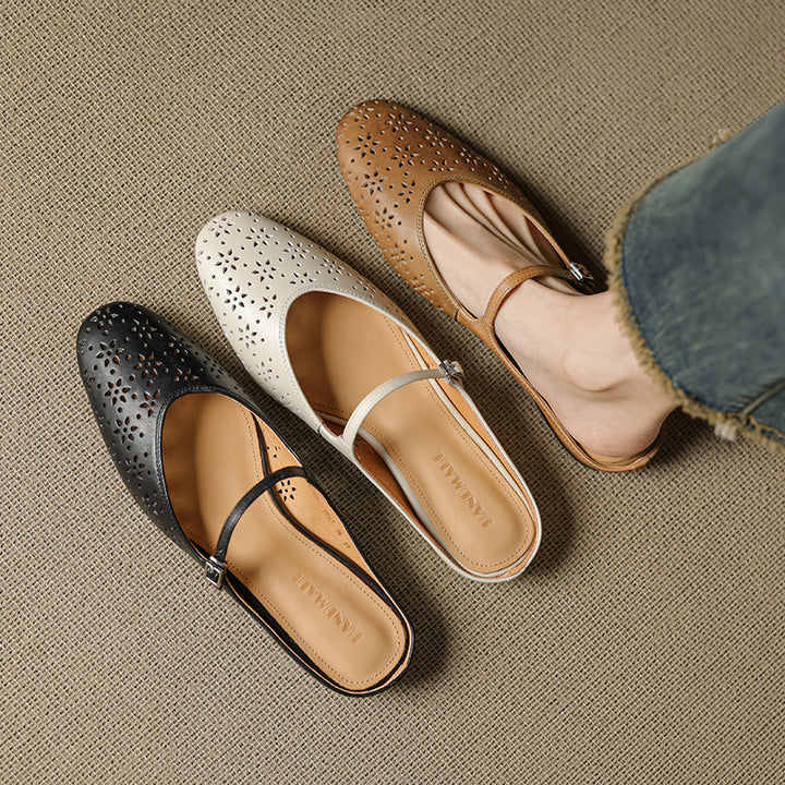 Orissa Genuine Leather Mary Jane Mules