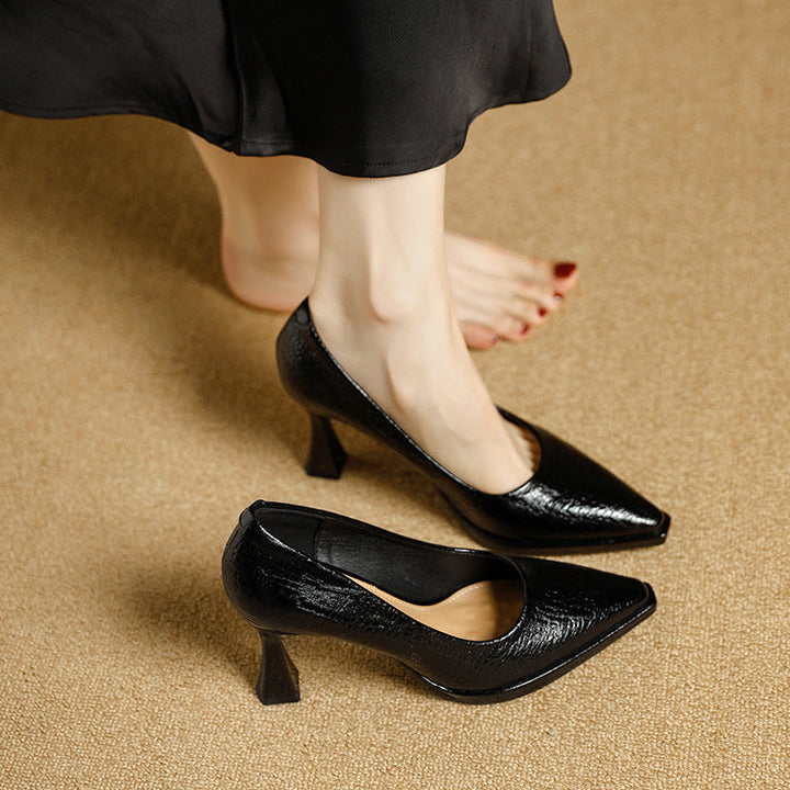 Marla Glossy Leather Platform Heels