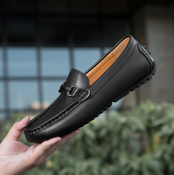 Breco Genuine Leather Moccasin Loafers