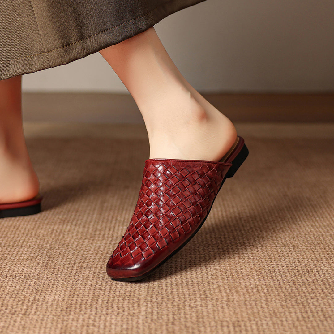 Nevia Genuine Leather Mules