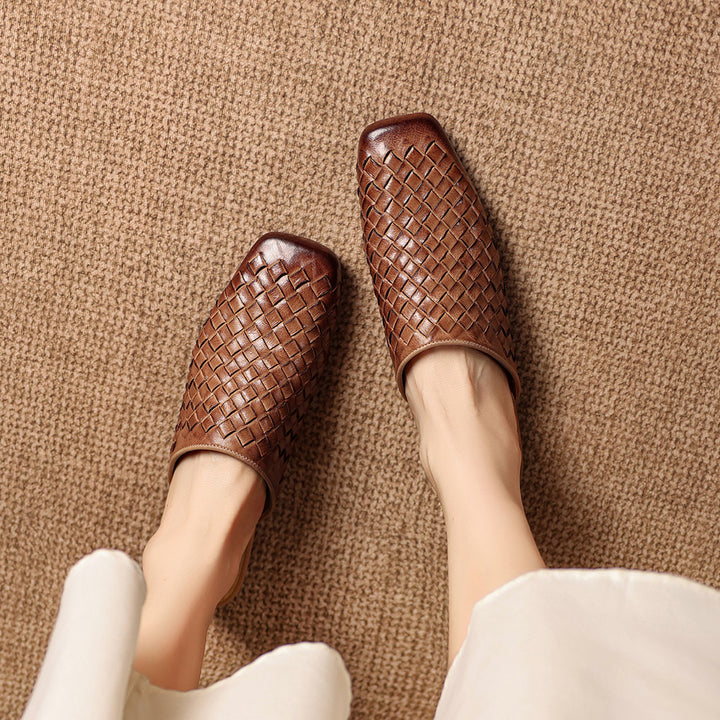 Nevia Genuine Leather Mules