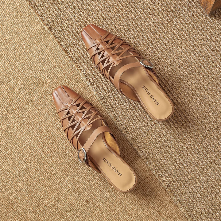 Meira Genuine Leather Mules