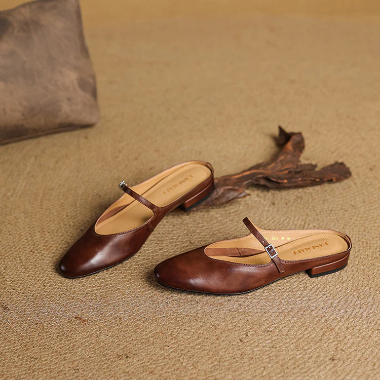 Julea Genuine Leather Mary Jane Mules