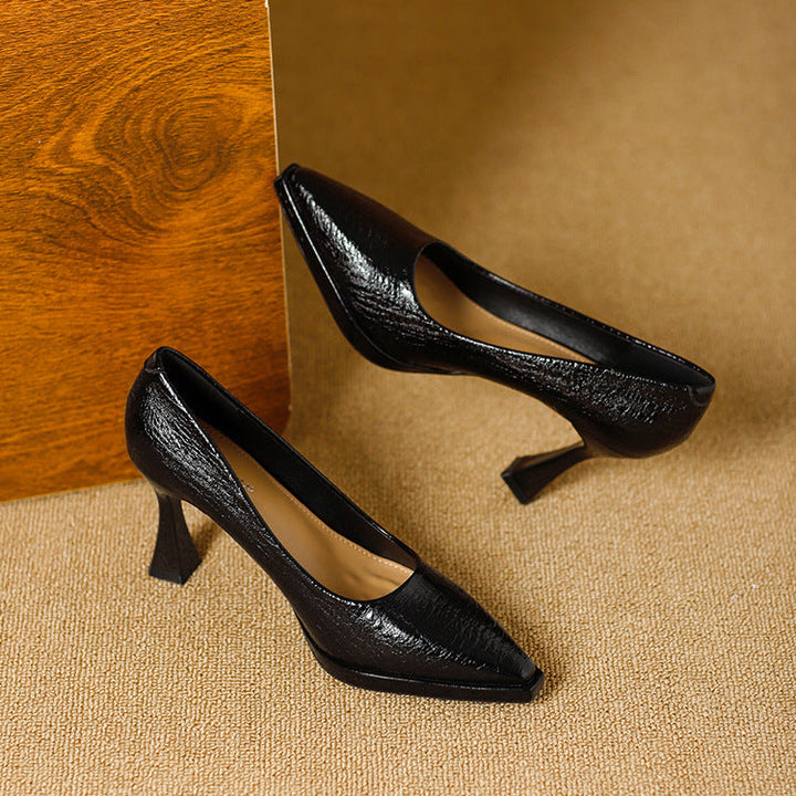 Marla Glossy Leather Platform Heels