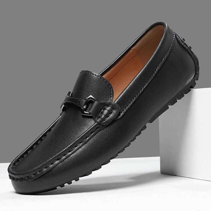 Breco Genuine Leather Moccasin Loafers