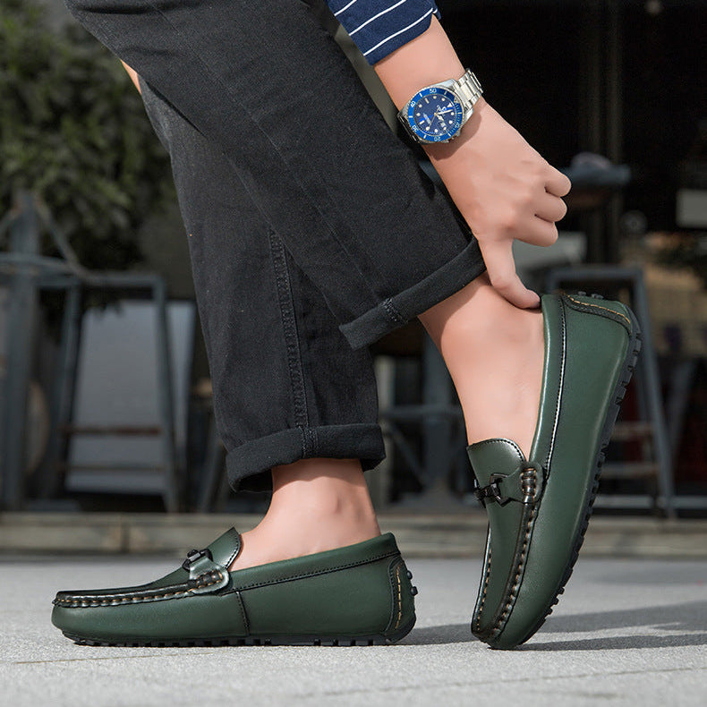 Breco Genuine Leather Moccasin Loafers